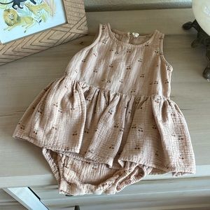 Gauzy baby romper, adorable cherries!